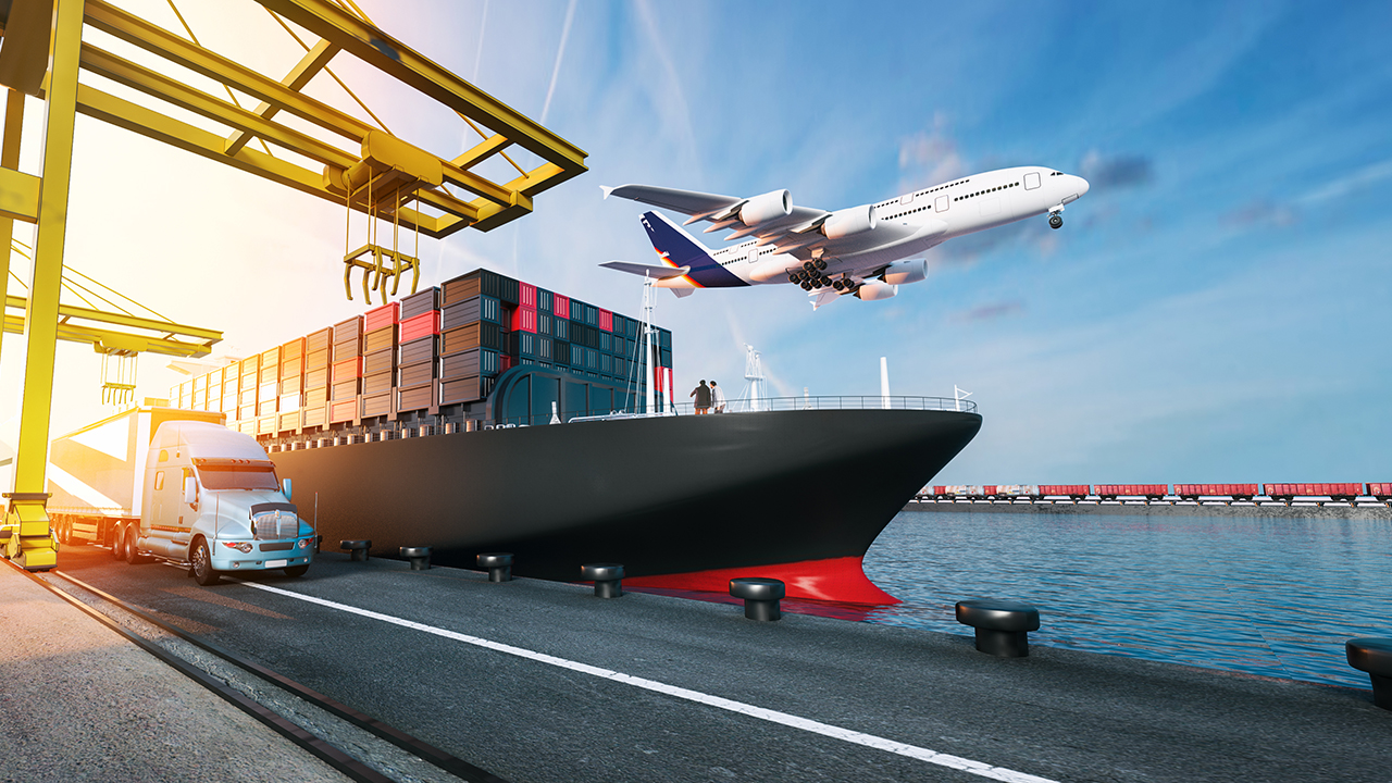供应链运输-卡车，轮船，飞机